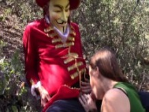 Diana sucking Anonymous' cock