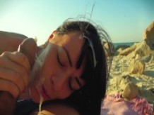 Mamada pública arriesgada en la playa. Diarios de viaje pt1
