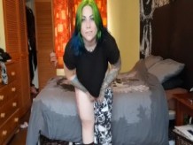 Leggings se burlan y follan con los dedos