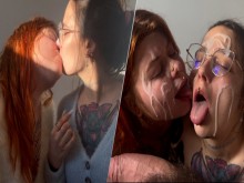 Falta de esperma para nuestro cuidado de la piel - French Amateur Milf Girlf Cum Facials Alt Red