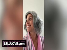 Big Boobs Babe Striptease Mirror Naked Selfie, peluca de cabello gris, calentadores vocales, coño de primer plano antes después del sexo - Lelu Love