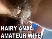 ESPOSA AMATEUR ANAL PLOÍNA. Gilipollas peludo joder. Fuertes gemidos. POV anal.