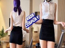 ¡Reze recibe un creampie enorme y desbordante! Cosplay del hombre motosierra. ¡Culo enorme, jugoso y suave como una almohada!