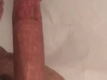 Polla grande en la ducha