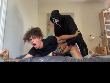 Casa Intruso Atrapado Masturbándose