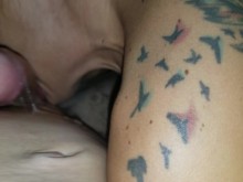 Polla en su garganta