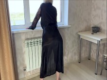MILF madura mostró sus grandes tetas y hizo una mamada para el sexo anal