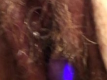 Vibrador de lápiz labial de bala en el coño madura MILF BBW