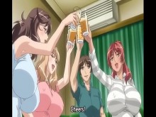Hentai MILFs voluptuosas se follan a un chico joven.