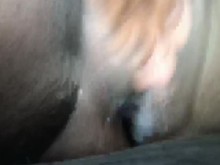 Súper Mojado MILF Coño Coche Frotamiento